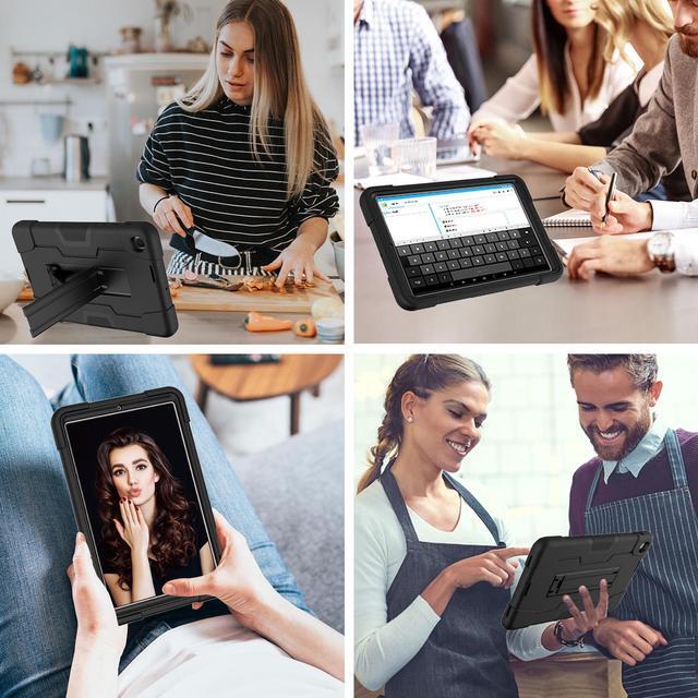 Alt view image 4 of 7 - BONAEVER Case for Samsung Galaxy Tab A 8.4 Inch 2020 Model SM-T307/SM-T307U with Kickstand, Heavy Duty Shockproof Protective Cover with Stylus Pen