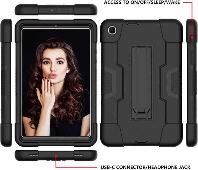Alt view image 5 of 7 - BONAEVER Case for Samsung Galaxy Tab A 8.4 Inch 2020 Model SM-T307/SM-T307U with Kickstand, Heavy Duty Shockproof Protective Cover with Stylus Pen