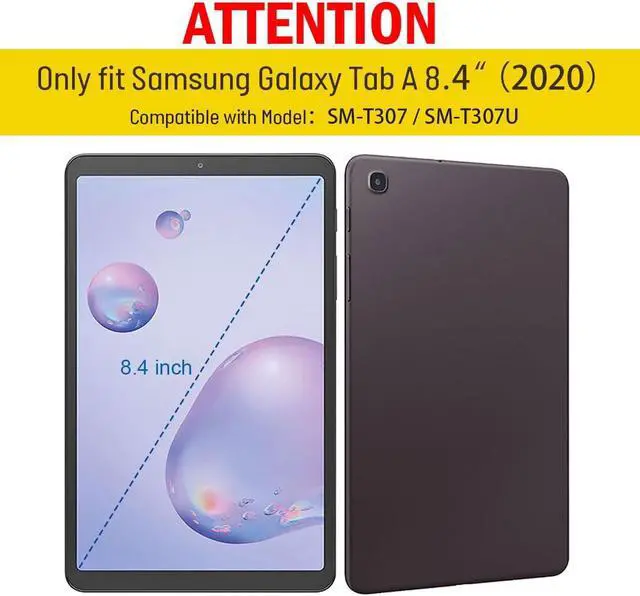 Alt view image 2 of 7 - BONAEVER Case for Samsung Galaxy Tab A 8.4 Inch 2020 Model SM-T307/SM-T307U with Kickstand, Heavy Duty Shockproof Protective Cover with Stylus Pen Navy Blue