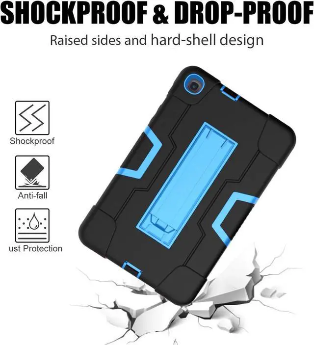 Alt view image 7 of 7 - BONAEVER Case for Samsung Galaxy Tab A 8.4 Inch 2020 Model SM-T307/SM-T307U with Kickstand, Heavy Duty Shockproof Protective Cover with Stylus Pen Navy Blue