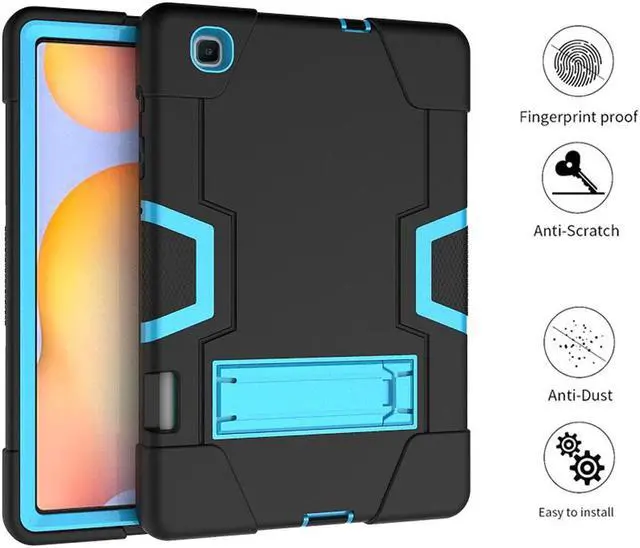 Alt view image 6 of 7 - BONAEVER Case for Samsung Galaxy Tab S6 Lite 10.4 Inch 2020/2022 SM-P610/P615/P613/P619 with Kickstand, Heavy Duty Shockproof Protective Cover with Pencil Holder, Stylus Pen Blue