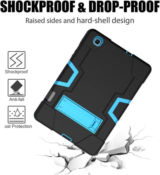 Alt view image 2 of 7 - BONAEVER Case for Samsung Galaxy Tab S6 Lite 10.4 Inch 2020/2022 SM-P610/P615/P613/P619 with Kickstand, Heavy Duty Shockproof Protective Cover with Pencil Holder, Stylus Pen Blue
