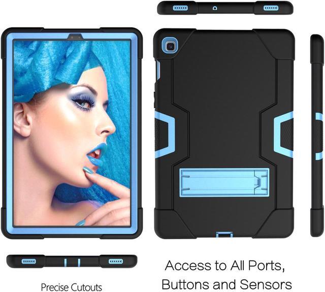 Alt view image 4 of 7 - BONAEVER Case for Samsung Galaxy Tab S5e 10.5 inch 2019 SM-T720/T725/T727 with Kickstand, Heavy Duty Shockproof Protective Cover with Stylus Pen Blue