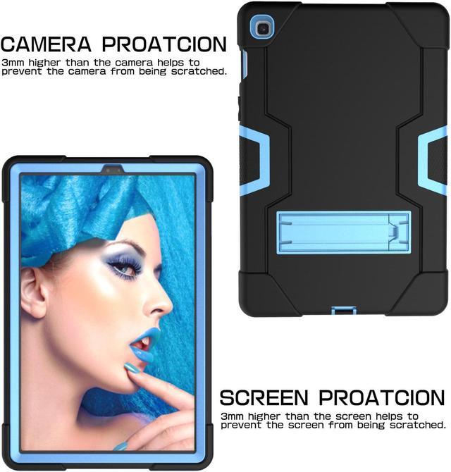 Alt view image 3 of 7 - BONAEVER Case for Samsung Galaxy Tab S5e 10.5 inch 2019 SM-T720/T725/T727 with Kickstand, Heavy Duty Shockproof Protective Cover with Stylus Pen Blue