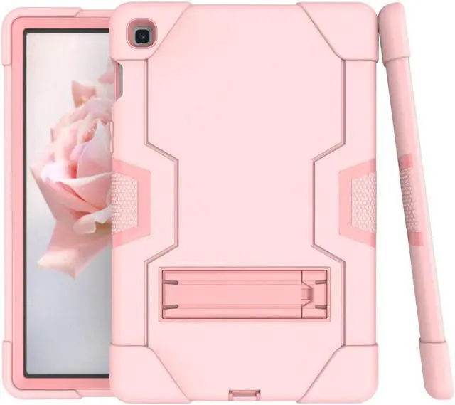 Alt view image 7 of 7 - BONAEVER Case for Samsung Galaxy Tab S5e 10.5 inch 2019 SM-T720/T725/T727 with Kickstand, Heavy Duty Shockproof Protective Cover with Stylus Pen Rose Gold