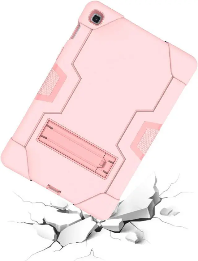 Alt view image 3 of 7 - BONAEVER Case for Samsung Galaxy Tab S5e 10.5 inch 2019 SM-T720/T725/T727 with Kickstand, Heavy Duty Shockproof Protective Cover with Stylus Pen Rose Gold