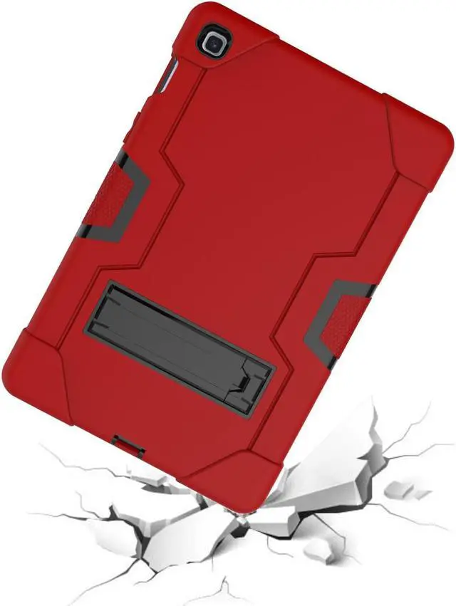 Alt view image 2 of 7 - BONAEVER Case for Samsung Galaxy Tab S5e 10.5 inch 2019 SM-T720/T725/T727 with Kickstand, Heavy Duty Shockproof Protective Cover with Stylus Pen Red