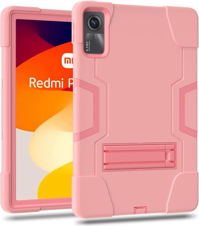 Alt view image 4 of 7 - BONAEVER Case for Xiaomi Redmi Pad SE 11 inch 2023 with Kickstand, Heavy Duty Shockproof Protective Cover with Stylus Pen Rose Gold