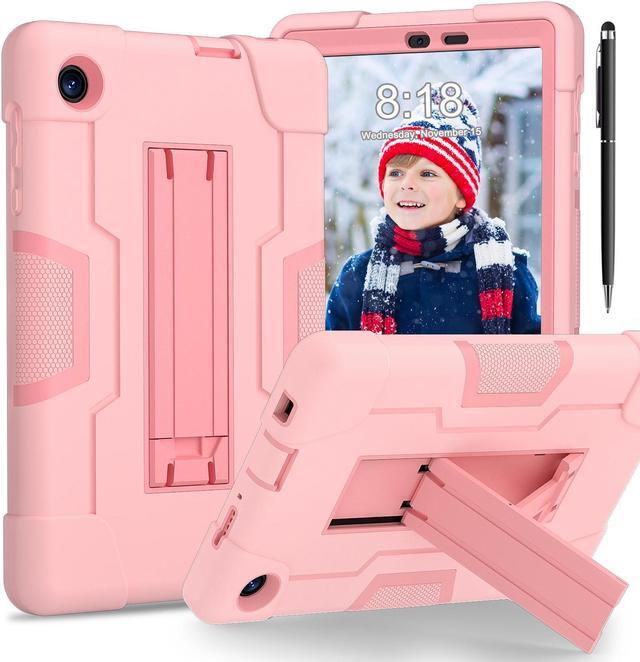 Main image of BONAEVER Case for TCL Tab 8 LE 9137W / TCL Tab 8 WiFi 9132X Kickstand, Heavy Duty Shockproof Protective Cover with Stylus Pen Rose Gold