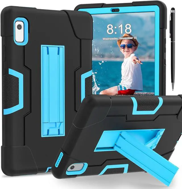 Main image of Bonaever Case for Lenovo Tab M9 9 inch 2023 TB-310FU with Kickstand, Heavy Duty Shockproof Protective Cover with , Pencil Holder, Stylus Pen Blue