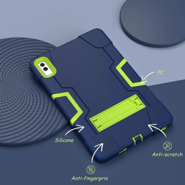 Alt view image 6 of 7 - BONAEVER Case for Lenovo Tab M10 5G 10.6 inch 2023 TB-360ZU with Kickstand, Heavy Duty Shockproof Protective Cover with , Pencil Holder, Stylus Pen Green