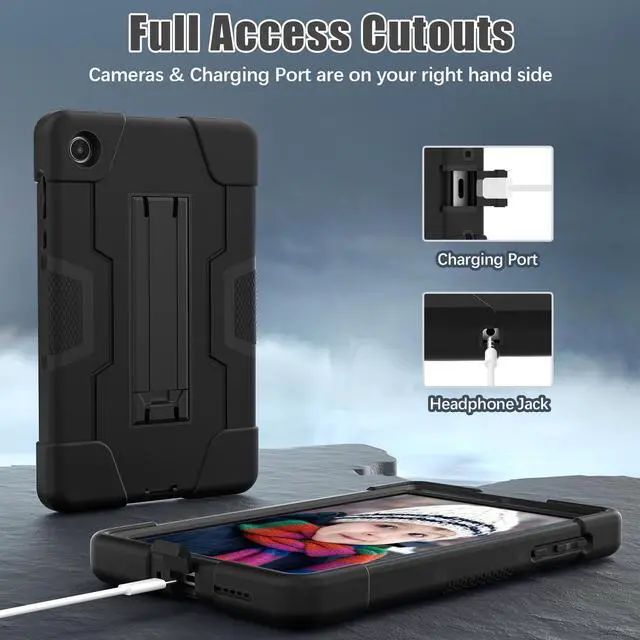 Alt view image 5 of 7 - BONAEVER Case for Lenovo Tab M8 4th Gen 8 inch 2024 2023 TB-301XU TB-300FU TB-300XU with Kickstand, Heavy Duty Shockproof Protective Cover with Stylus Pen
