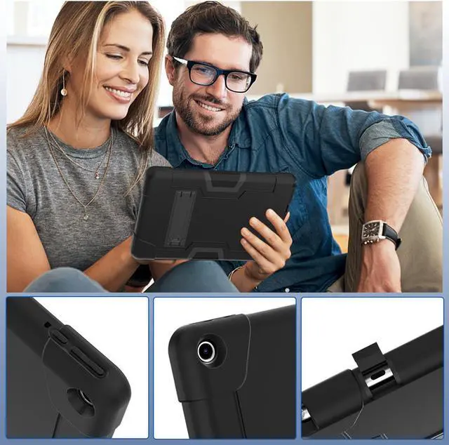 Alt view image 5 of 7 - BONAEVER Case for Onn 10.1 inch 3rd Generation 2022 Model 100071485 with Kickstand, Heavy Duty Shockproof Protective Cover with Stylus Pen