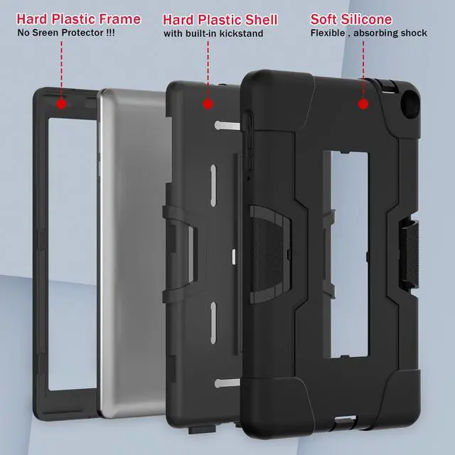 Alt view image 4 of 7 - BONAEVER Case for Onn 8 inch 2022 Gen 3 2022 Model 100071483 with Kickstand, Heavy Duty Shockproof Protective Cover with Stylus Pen