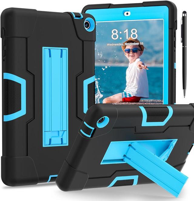 Main image of BONAEVER Case for Onn 8 inch 2022 Gen 3 2022 Model 100071483 with Kickstand, Heavy Duty Shockproof Protective Cover with Stylus Pen Blue
