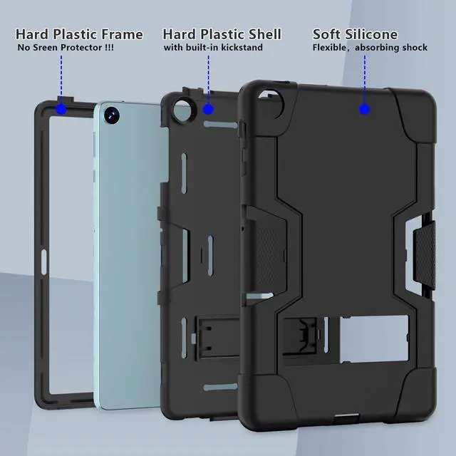 Alt view image 4 of 7 - BONAEVER Case for Huawei MatePad SE 10.4 inch 2023 with Kickstand, Heavy Duty Shockproof Protective Cover with Stylus Pen