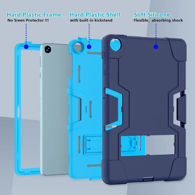 Alt view image 7 of 7 - BONAEVER Case for Huawei MatePad SE 10.4 inch 2023 with Kickstand, Heavy Duty Shockproof Protective Cover with Stylus Pen Blue