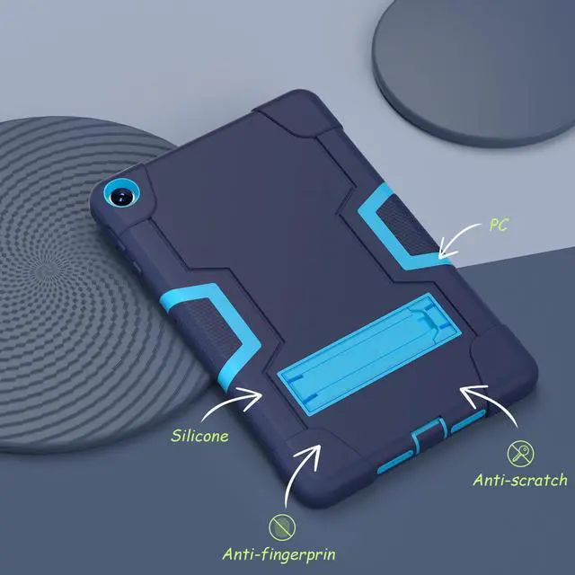 Alt view image 4 of 7 - BONAEVER Case for Huawei MatePad SE 10.4 inch 2023 with Kickstand, Heavy Duty Shockproof Protective Cover with Stylus Pen Blue