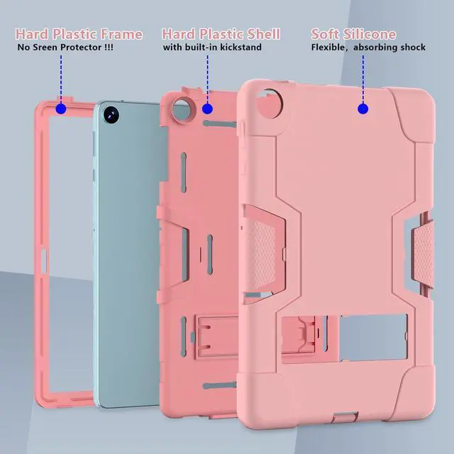 Alt view image 7 of 7 - BONAEVER Case for Huawei MatePad SE 10.4 inch 2023 with Kickstand, Heavy Duty Shockproof Protective Cover with Stylus Pen Rose Gold