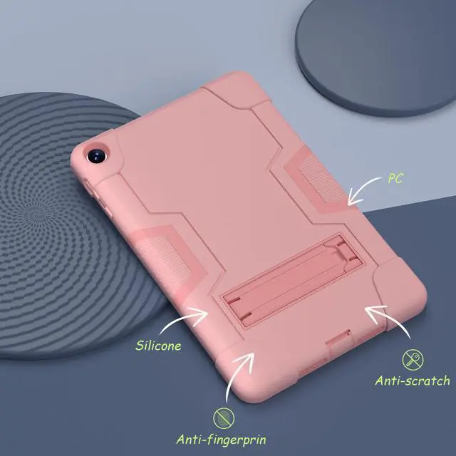 Alt view image 4 of 7 - BONAEVER Case for Huawei MatePad SE 10.4 inch 2023 with Kickstand, Heavy Duty Shockproof Protective Cover with Stylus Pen Rose Gold