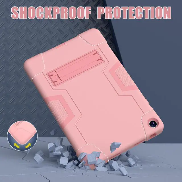 Alt view image 3 of 7 - BONAEVER Case for Huawei MatePad SE 10.4 inch 2023 with Kickstand, Heavy Duty Shockproof Protective Cover with Stylus Pen Rose Gold