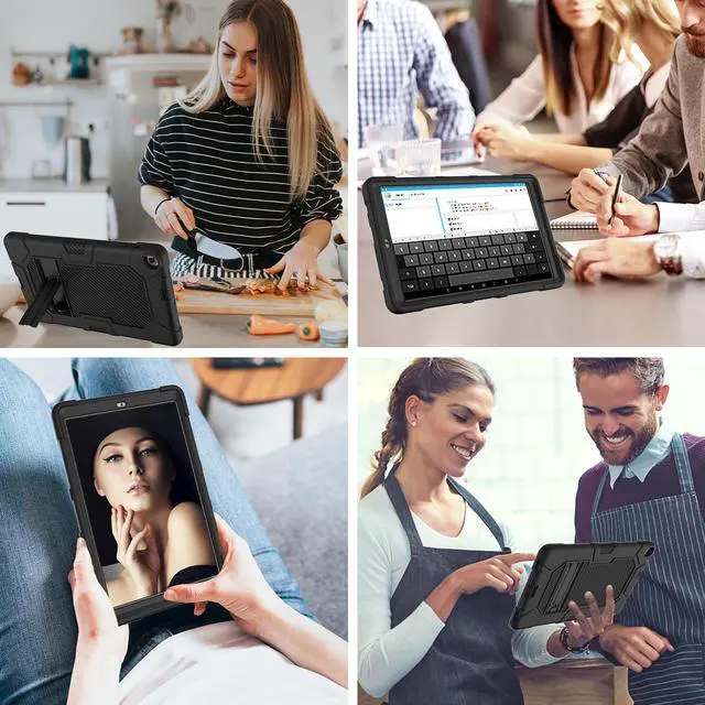 Alt view image 2 of 7 - BONAEVER Case for Samsung Galaxy Tab A 10.1 inch 2019 SM-T510/ SM-T515/ SM-T517 with Kickstand, Heavy Duty Shockproof Protective Cover with Stylus Pen