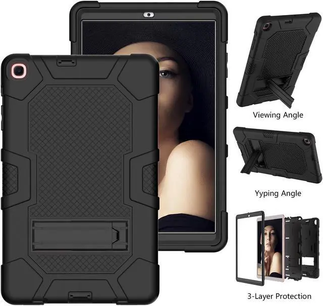Alt view image 5 of 7 - BONAEVER Case for Samsung Galaxy Tab A 10.1 inch 2019 SM-T510/ SM-T515/ SM-T517 with Kickstand, Heavy Duty Shockproof Protective Cover with Stylus Pen