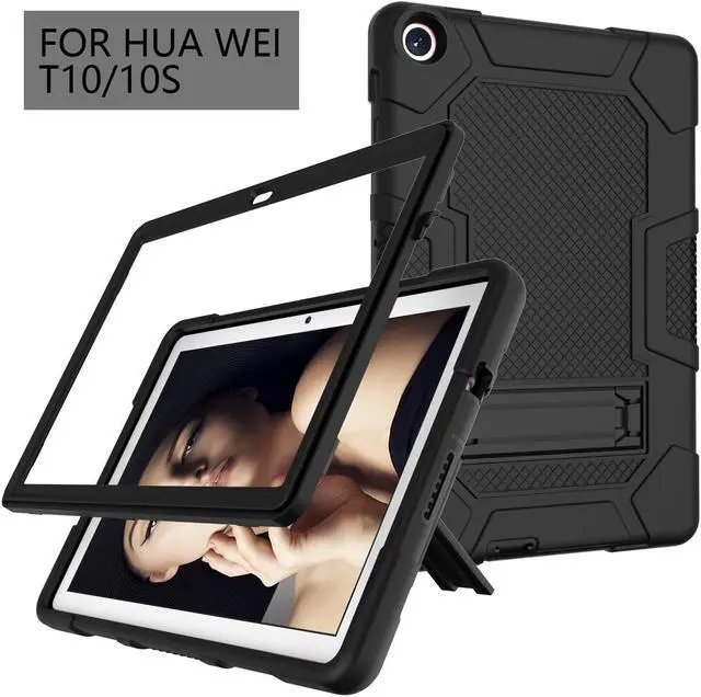 Alt view image 6 of 7 - BONAEVER Case for Huawei Matepad T10s 10.1 inch / T10 9.7 inch with Kickstand, Heavy Duty Shockproof Protective Cover with Stylus Pen