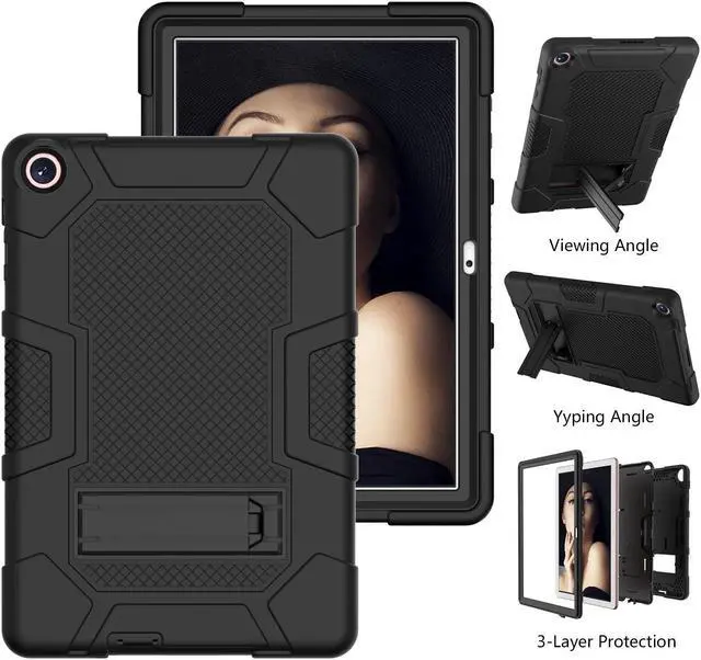 Alt view image 3 of 7 - BONAEVER Case for Huawei Matepad T10s 10.1 inch / T10 9.7 inch with Kickstand, Heavy Duty Shockproof Protective Cover with Stylus Pen