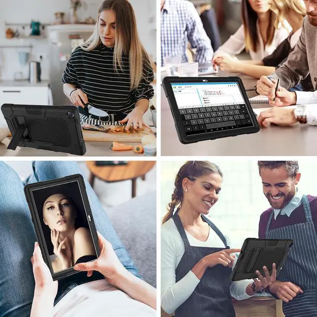 Alt view image 7 of 7 - BONAEVER Case for Huawei Matepad T10s 10.1 inch / T10 9.7 inch with Kickstand, Heavy Duty Shockproof Protective Cover with Stylus Pen