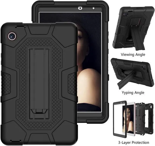 Alt view image 3 of 7 - BONAEVER Case for Huawei MatePad T8 8 Inch 2020 with Kickstand, Heavy Duty Shockproof Protective Cover with Stylus Pen