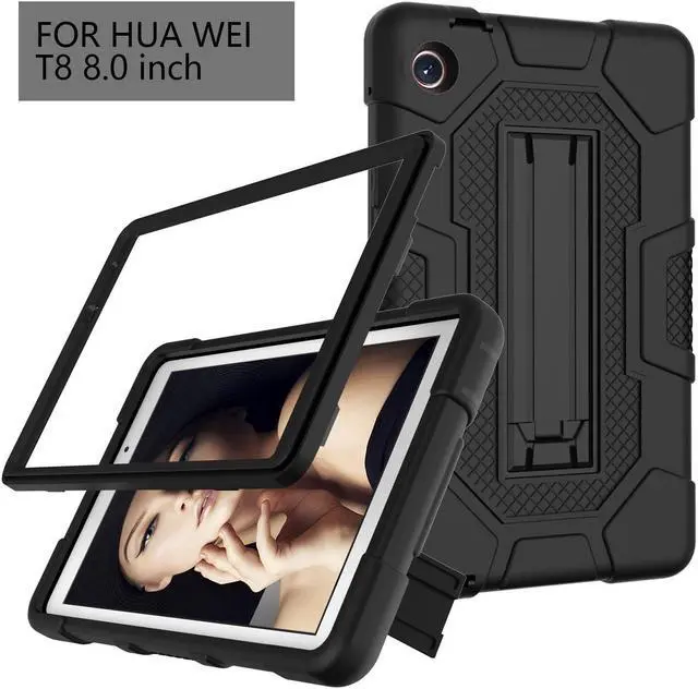 Alt view image 6 of 7 - BONAEVER Case for Huawei MatePad T8 8 Inch 2020 with Kickstand, Heavy Duty Shockproof Protective Cover with Stylus Pen