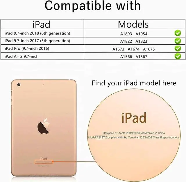 Alt view image 2 of 7 - BONAEVER Case For iPad 9.7 inch 6th/5th Generation 2018/2017, iPad Air 2 / iPad Pro 9.7, Smart Magnetic Auto Sleep Shockproof Cover with Multi-Angles Stand, Pen Holder, Card Slot Brown