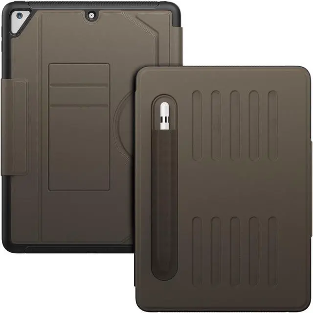 Alt view image 6 of 7 - BONAEVER Case For iPad 9.7 inch 6th/5th Generation 2018/2017, iPad Air 2 / iPad Pro 9.7, Smart Magnetic Auto Sleep Shockproof Cover with Multi-Angles Stand, Pen Holder, Card Slot Brown