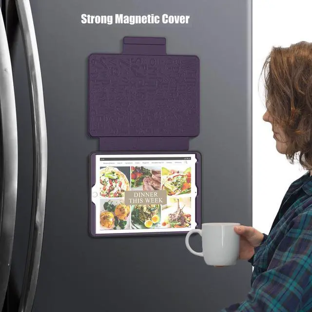 Alt view image 4 of 7 - BONAEVER Case For iPad 9.7 inch 6th/5th Generation 2018/2017, iPad Air 2 / iPad Pro 9.7, Smart Magnetic Auto Sleep Shockproof Cover with Multi-Angles Stand, Pen Holder, Card Slot Purple