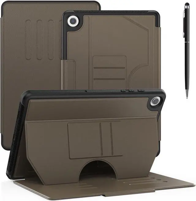 Main image of BONAEVER Case For Samsung Galaxy Tab A9 Plus 10.9 inch 2023 Model SM-X210/X216/X218, Smart Magnetic Auto Sleep Shockproof Cover with Absorbing Multi-Angles Stand, Pen Holder, Card Slot Brown