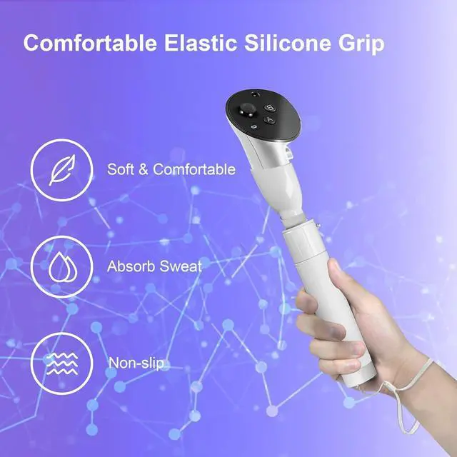 Alt view image 6 of 7 - BONAEVER VR Game Handle Accessories for Meta Quest 3 Controllers, Handles Extension Grips for Playing Beat Saber Gorilla Tag Long Arms, VR Handle Attachments for Oculus Quest 3 VR Game