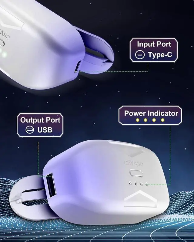 Alt view image 3 of 6 - BONAEVER Battery Pack for Meta/Oculus Quest 3/Quest Pro/Quest 2/Pico 4/Pico 4 Pro/PS VR 2, 6000mAh Portable Mini Battery Pack Replacement for Extra 3 Hours Playtime, Lightweight Design