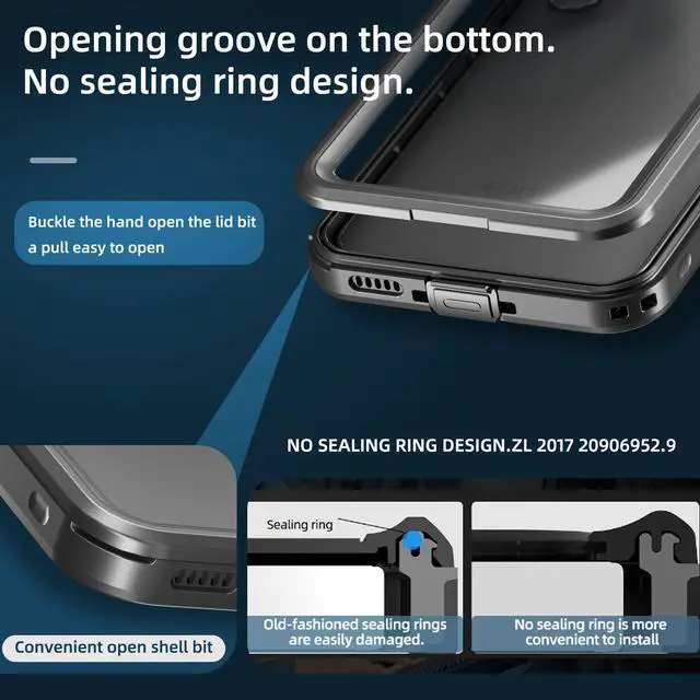 Alt view image 4 of 7 - BONAEVER For Samsung Galaxy A35 5G Case Waterproof with Built-in Screen Protector [IP68 Underwater] Anti-Scratched Rugged Cover [360° Shockproof] Case for Samsung Galaxy A35 5G 6.6 inch