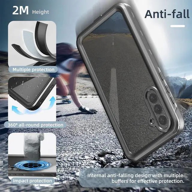 Alt view image 2 of 7 - BONAEVER For Samsung Galaxy A35 5G Case Waterproof with Built-in Screen Protector [IP68 Underwater] Anti-Scratched Rugged Cover [360° Shockproof] Case for Samsung Galaxy A35 5G 6.6 inch