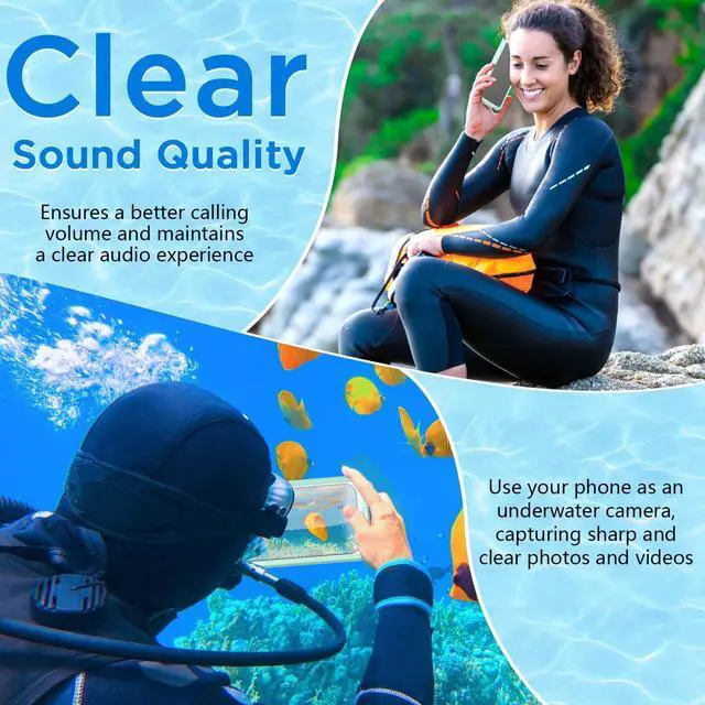 Alt view image 3 of 7 - BONAEVER Waterproof Phone Case, Universal Self-Check Function Underwater Pouch Dry Bag Beach Travel Essentials Tech Gadgets for iPhone 15 14 13 11 12/Samsung S24/LG,Google/Xiaomi/Motorola Green