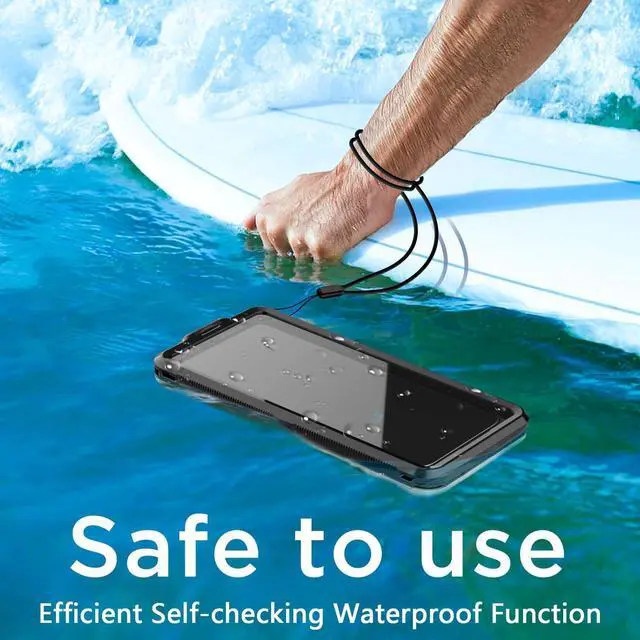Alt view image 7 of 7 - BONAEVER Diving Waterproof Phone Case for Snorkelling, Universal Self-Check Waterproof Underwater Photography Touchscreen Case For iPhone 15 14 13 11 12 Samsung Galaxy Motorola Google