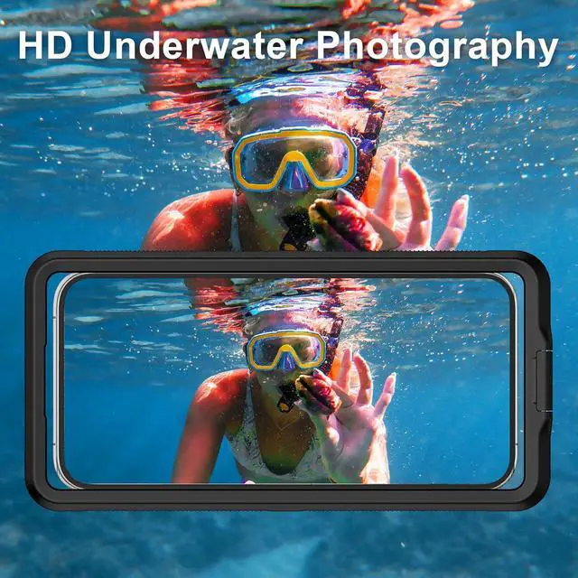 Alt view image 2 of 7 - BONAEVER Diving Waterproof Phone Case for Snorkelling, Universal Self-Check Waterproof Underwater Photography Touchscreen Case For iPhone 15 14 13 11 12 Samsung Galaxy Motorola Google
