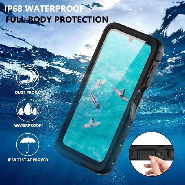 Alt view image 2 of 7 - BONAEVER for Samsung Galaxy A25 5G Case Waterproof IP68 Certified Built-in Screen Protector Shockproof Dustproof Snowproof Rugged for Samsung A25 5G 6.5" Black