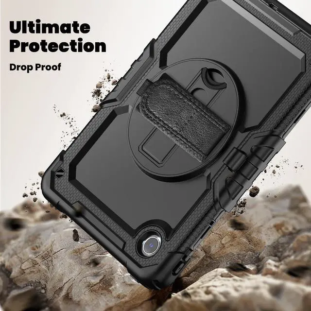 Alt view image 5 of 7 - BONAEVER Case for  Lenovo Tab M11 2024 TB330FU TB330XU TB-331FC Shockproof Protective Cover with Screen Protector Rotating Stand and /Shoulder Strap Pen Holder