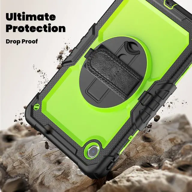 Alt view image 3 of 7 - BONAEVER Case for Lenovo Tab M11 2024 TB330FU TB330XU TB-331FC Shockproof Protective Cover with Screen Protector Rotating Stand and /Shoulder Strap Pen Holder Green