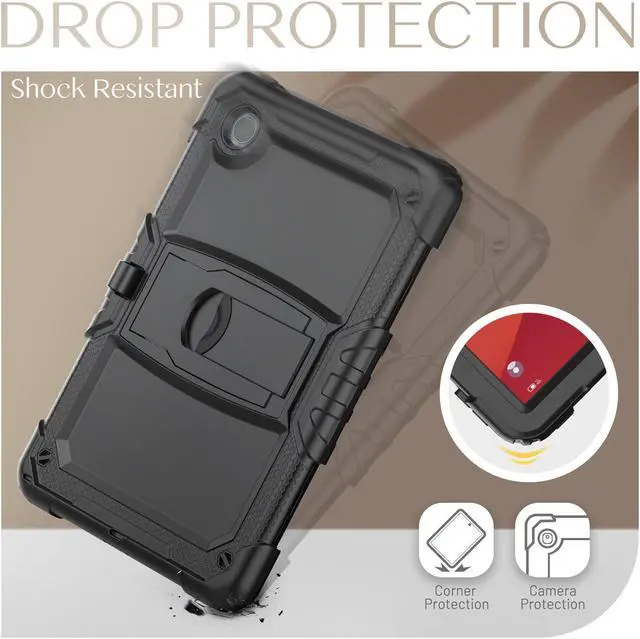 Alt view image 2 of 7 - BONAEVER Case for Lenovo Tab M11 11 inch 2024 Model TB330FU TB330XU TB-331FC Military Grade Shockproof Cover with Screen Protector Rotating Stand Hand Strap Stylus Pen