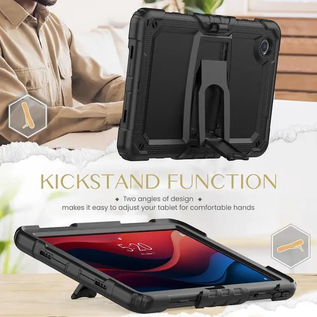 Alt view image 4 of 7 - BONAEVER Case for Lenovo Tab M11 11 inch 2024 Model TB330FU TB330XU TB-331FC Military Grade Shockproof Cover with Screen Protector Rotating Stand Hand Strap Stylus Pen