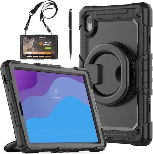 Main image of BONAEVER Case for Lenovo Tab M10 HD 2nd Gen 10.1 Inch 2020 TB-X306 TB-X306F TB-X306X with Screen Protector Shockproof Protective Cover with Pen Holder Stand and Shoulder Strap Stylus Pen