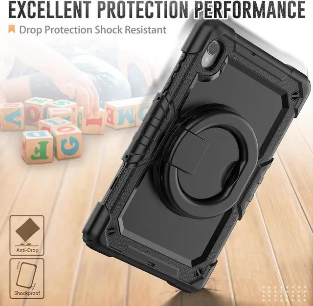 Alt view image 3 of 7 - BONAEVER Case for Lenovo Tab M10 HD 2nd Gen 10.1 Inch 2020 TB-X306 TB-X306F TB-X306X with Screen Protector Shockproof Protective Cover with Pen Holder Stand and Shoulder Strap Stylus Pen